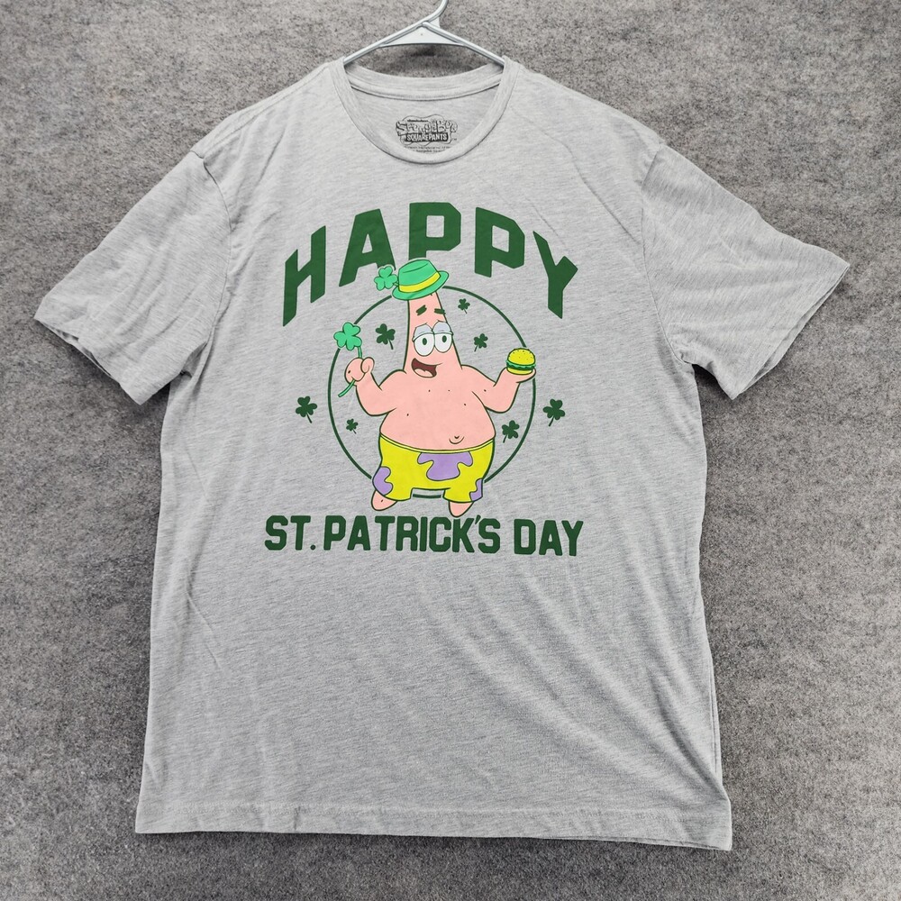 Spongebob Squarepants Shirt Mens Large 42-44 St Patricks Day